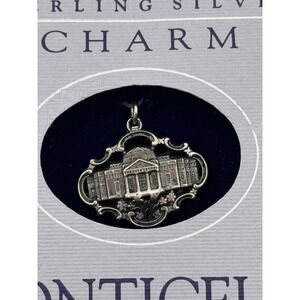 Vintage Sterling Silver Monticello Home of Thomas Jefferson Charm
